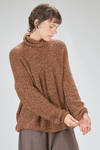 maglia lunga e ampia in maglia bouclé di cachemire e seta multicolor - BOBOUTIC 