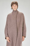 long and straight coat in soft melange cashmere, silk and polyester knit - BOBOUTIC 