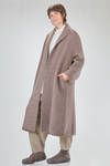 long and straight coat in soft melange cashmere, silk and polyester knit - BOBOUTIC 