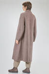long and straight coat in soft melange cashmere, silk and polyester knit - BOBOUTIC 
