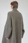 long and wide coat in micro-spun wool, polyamide, yak, mohair and elastan double knit - BOBOUTIC 