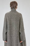 long and wide coat in micro-spun wool, polyamide, yak, mohair and elastan double knit - BOBOUTIC 