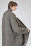 long and wide coat in micro-spun wool, polyamide, yak, mohair and elastan double knit - BOBOUTIC 