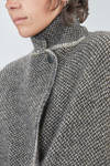 long and wide coat in micro-spun wool, polyamide, yak, mohair and elastan double knit - BOBOUTIC 