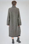 long and wide coat in micro-spun wool, polyamide, yak, mohair and elastan double knit - BOBOUTIC 
