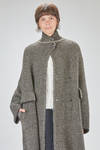long and wide coat in micro-spun wool, polyamide, yak, mohair and elastan double knit - BOBOUTIC 
