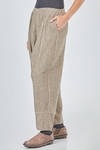 wide trousers in tweed style basketweave wool, cashmere, cotton and nylon knit - BOBOUTIC 