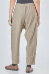wide trousers in tweed style basketweave wool, cashmere, cotton and nylon knit - BOBOUTIC 