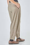 wide trousers in tweed style basketweave wool, cashmere, cotton and nylon knit - BOBOUTIC 