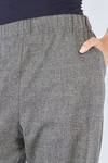 pantalone morbido in leggero tweed pepe e sale di lana vergine, cachemire ed elastan - CINI 