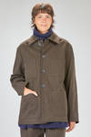 long and straight shirt/jacket in heavy cotton twill - CINI 