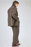 long and straight shirt/jacket in heavy cotton twill - CINI 