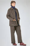 long and straight shirt/jacket in heavy cotton twill - CINI 
