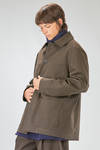 long and straight shirt/jacket in heavy cotton twill - CINI 