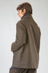 long and straight shirt/jacket in heavy cotton twill - CINI 