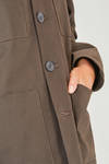 long and straight shirt/jacket in heavy cotton twill - CINI 