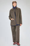 long and straight shirt/jacket in heavy cotton twill - CINI 