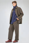 long and straight shirt/jacket in heavy cotton twill - CINI 