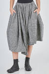 wide and asymmetric skirt/trousers in faded wool and nylon tweed - COMME des GARÇONS - COMME des GARÇONS 