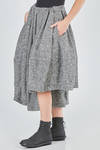 wide and asymmetric skirt/trousers in faded wool and nylon tweed - COMME des GARÇONS - COMME des GARÇONS 