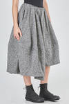 wide and asymmetric skirt/trousers in faded wool and nylon tweed - COMME des GARÇONS - COMME des GARÇONS 