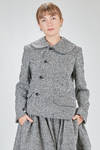 giacca al fianco, asimmetrica, in tweed sfumato di lana e nylon - COMME des GARÇONS - COMME des GARÇONS 