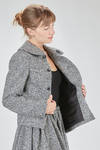 giacca al fianco, asimmetrica, in tweed sfumato di lana e nylon - COMME des GARÇONS - COMME des GARÇONS 