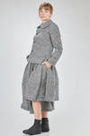 giacca al fianco, asimmetrica, in tweed sfumato di lana e nylon - COMME des GARÇONS - COMME des GARÇONS 