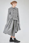 giacca al fianco, asimmetrica, in tweed sfumato di lana e nylon - COMME des GARÇONS - COMME des GARÇONS 
