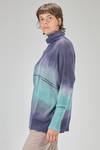 maglia lunga e ampia in garza rasata di cachemire stampata - F-CASHMERE by FISSORE 