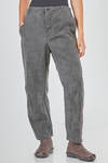 soft trousers in faded cotton and elastane denim - FORME D' EXPRESSION 