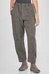 soft trousers in washed and embossed new wool and silk gauze - FORME D' EXPRESSION 