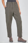 soft trousers in washed and embossed new wool and silk gauze - FORME D' EXPRESSION 