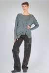 long and wide cardigan in light plain cashmere and silk knit - ISABEL BENENATO 