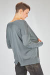 long and wide cardigan in light plain cashmere and silk knit - ISABEL BENENATO 