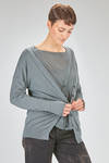 long and wide cardigan in light plain cashmere and silk knit - ISABEL BENENATO 