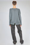 long and wide cardigan in light plain cashmere and silk knit - ISABEL BENENATO 