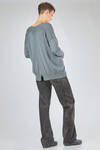 long and wide cardigan in light plain cashmere and silk knit - ISABEL BENENATO 