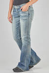 jeans 5 tasche in denim stretch e stone washed di cotone e poliuretano - JUNYA WATANABE 