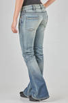 jeans 5 tasche in denim stretch e stone washed di cotone e poliuretano - JUNYA WATANABE 