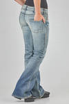 jeans 5 tasche in denim stretch e stone washed di cotone e poliuretano - JUNYA WATANABE 