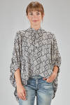 camicia over, asimmetrica, in georgette di poliestere stampato - JUNYA WATANABE 