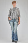camicia over, asimmetrica, in georgette di poliestere stampato - JUNYA WATANABE 