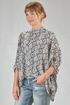 camicia over, asimmetrica, in georgette di poliestere stampato - JUNYA WATANABE 