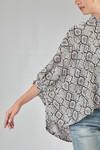 camicia over, asimmetrica, in georgette di poliestere stampato - JUNYA WATANABE 