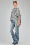 camicia over, asimmetrica, in georgette di poliestere stampato - JUNYA WATANABE 