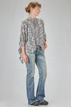 camicia over, asimmetrica, in georgette di poliestere stampato - JUNYA WATANABE 