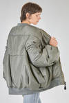 long and wide 'sculpture' bomber in nylon twill padded with polyester wadding - JUNYA WATANABE 