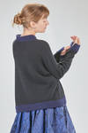 hip-length sweater, wide, in soft cashmere and silk knit - LUSSI 