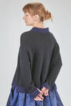 hip-length sweater, wide, in soft cashmere and silk knit - LUSSI 